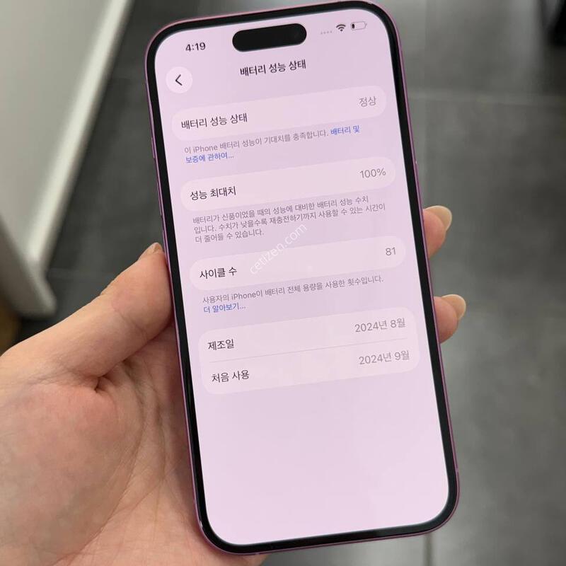 ����Ŭ81/SS��)������16 ��ũ 128GB/100% Y1891
