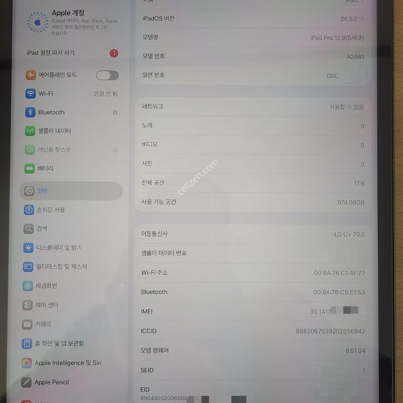 �����е����� 12.9 5���� 1TB ���귯 �Ǹ��մϴ�