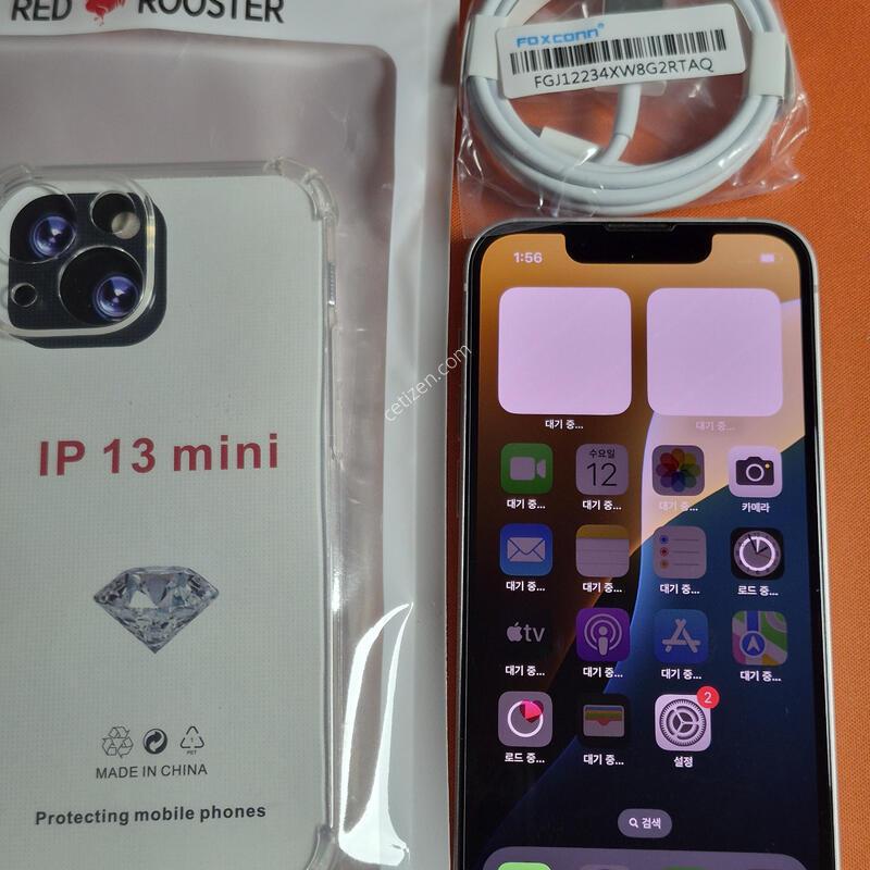 ������13mini 128GB ���͸�100%��ũ