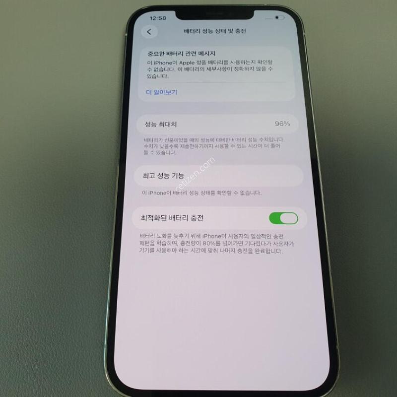 ������12 ���� �ƽ� / 256GB / ȭ��Ʈ / ���͸� �缳 ����