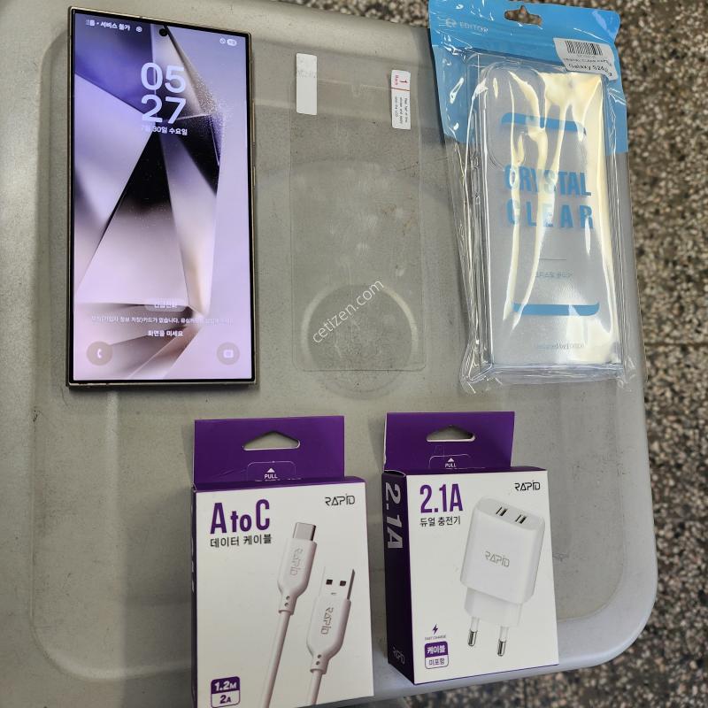 갤럭시S24울트라 정상해지 깨끗한 공기계(잔상.번인등 불량없이 깔끔함^^!)
